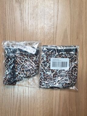 Soma Leopard Print Lace Boyshorts in Brown and Black